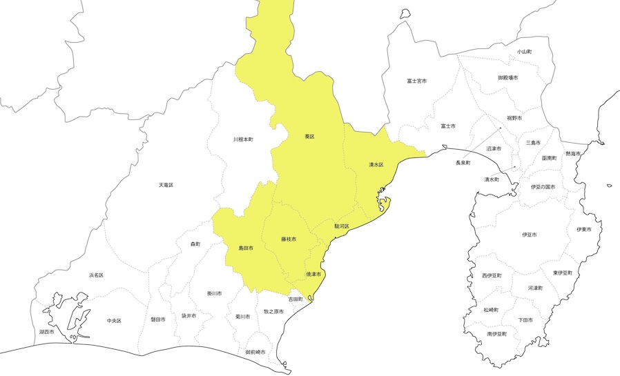 静岡配布エリア地図